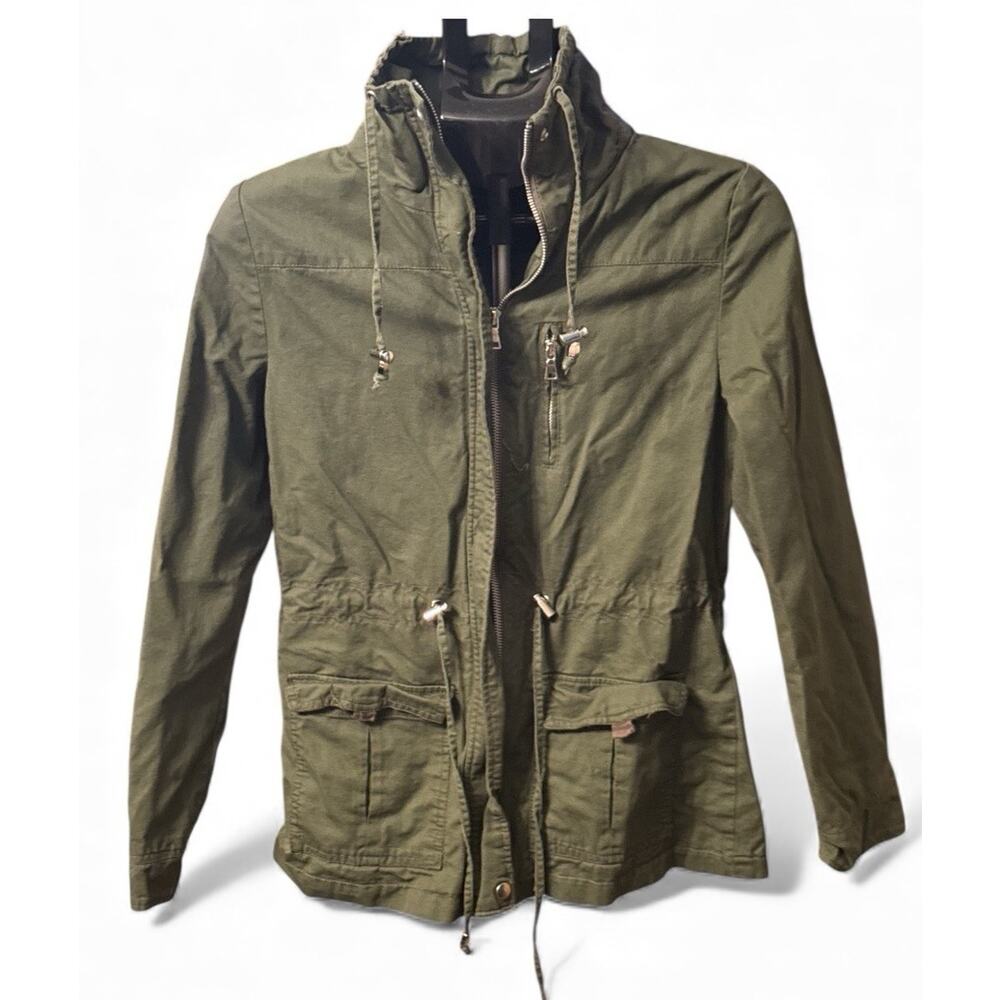 Miss London combat Green jacket lightweight chic women’s casual Size Medium